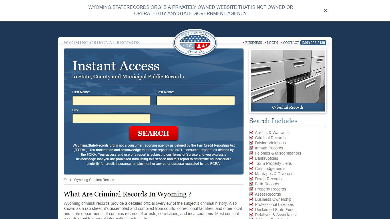 Wyoming Criminal Records | StateRecords.org